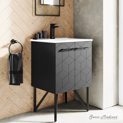 Annecy 24" Bathroom Vanity in Phantom Black