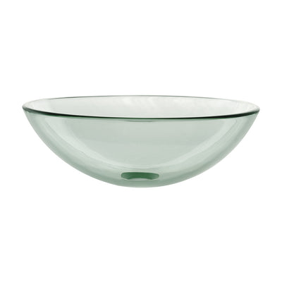 Cascade 16.5 Glass Vessel Sink with Faucet, Clear