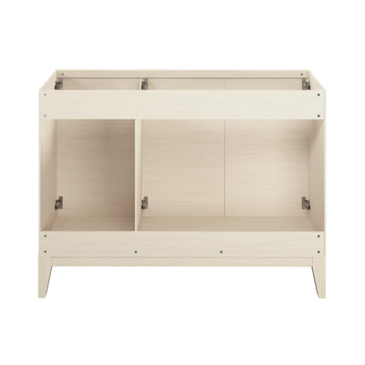 Cascade 48" Freestanding Bathroom Vanity Cabinet without Top in White Oak