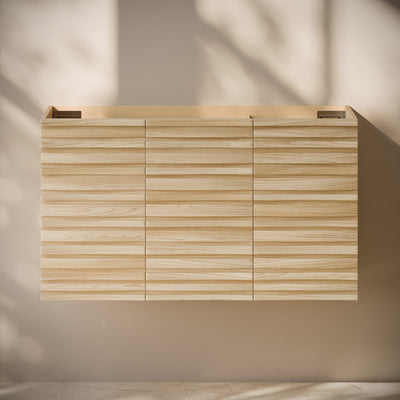 Cascade 36" Wall-Mounted Bathroom Vanity Cabinet without Top in Natural Oak