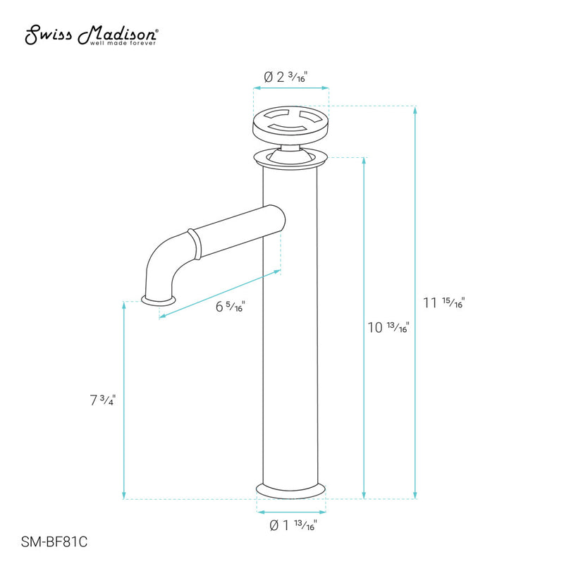 Avallon Single Hole, Single-Handle Wheel, High Arc Bathroom Faucet in Chrome