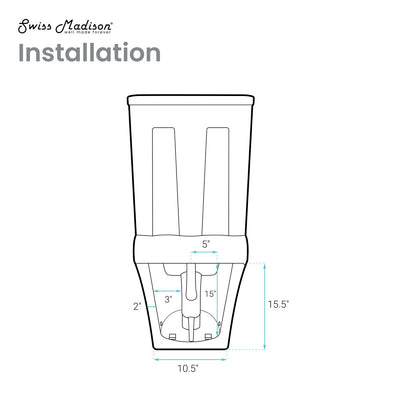Rivoli Two-Piece Square Toilet Dual-Flush 1.1/1.6 gpf