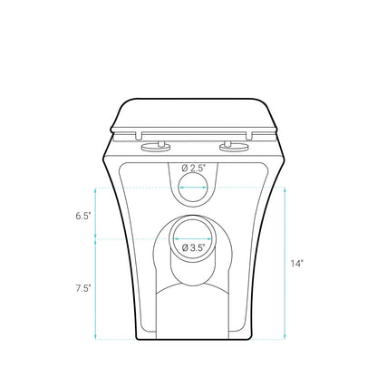 Carre Back-To-Wall Square Toilet Bowl