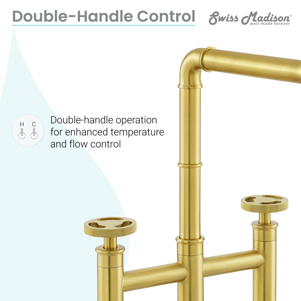 Avallon Pro Widespread Kitchen Faucet with Side Sprayer in Brushed