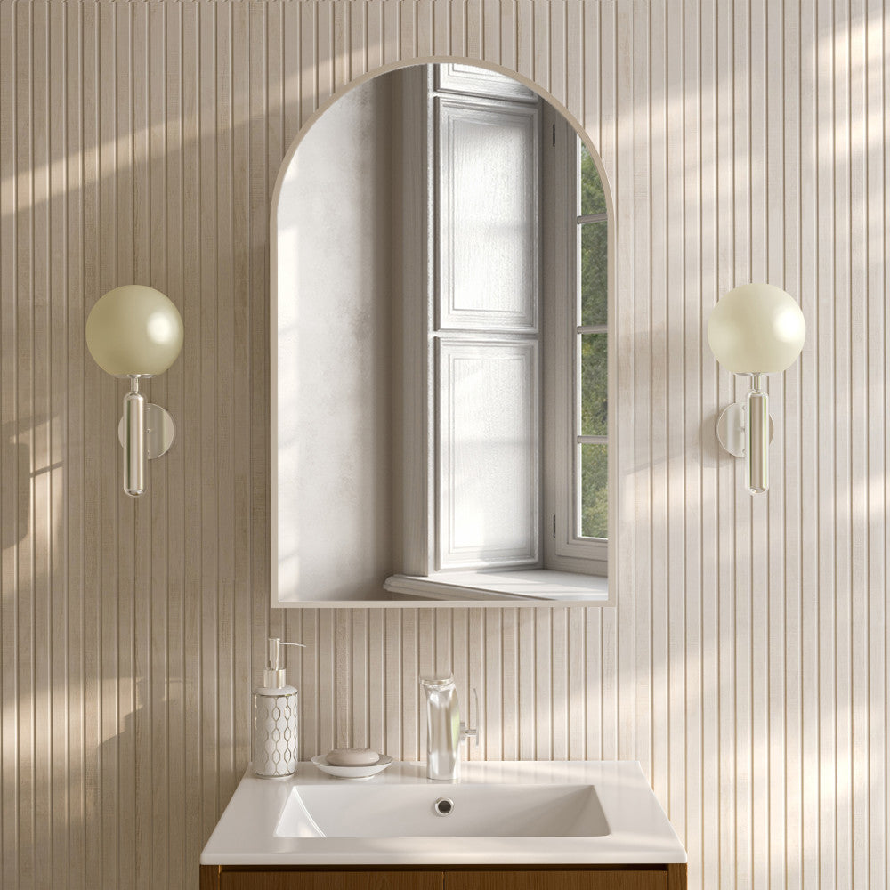 Porte 20 x 30 Arched Recessed/Wall Mount Medicine Cabinet with Mirror in Chrome