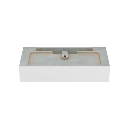 Concorde 30" Rectangle Console Sink with Matte Silver Legs
