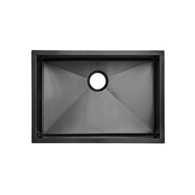 Tourner 27 x 19 Stainless Steel, Single Basin, Undermount Kitchen Sink in Black