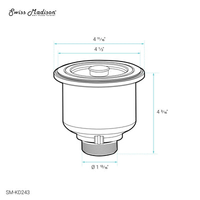 4.5 Stainless Steel Basket Drain