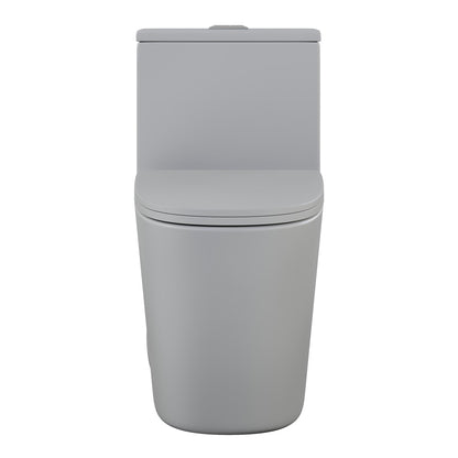 Dreux One Piece Elongated Dual Flush Toilet in Matte Gray 0.95/1.26 GPF