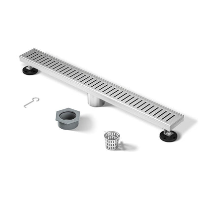 Voltaire 24" Stainless Steel Linear Shower Drain in Chrome