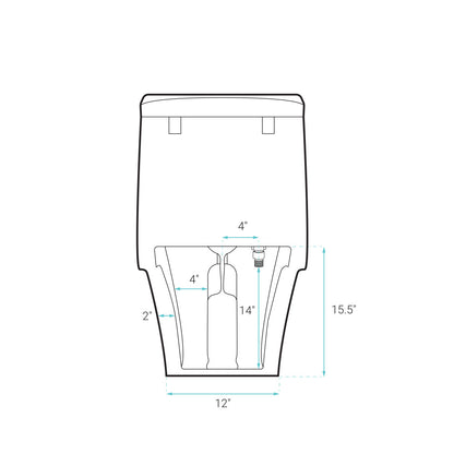 Hugo One-Piece Elongated Toilet Dual-Flush 1.1/1.6 gpf, Touchless