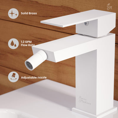 Concorde Bidet Faucet in Matte White