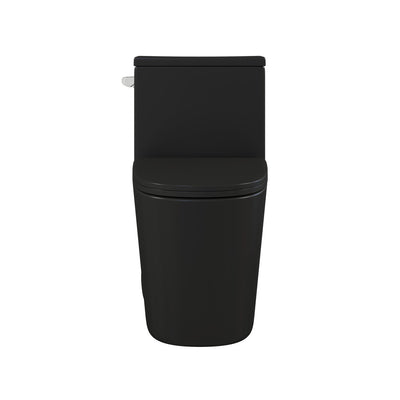 Dreux One-Piece 12" Rough-in 1.28 GPF Left Flush Elongated Toilet in Matte Black