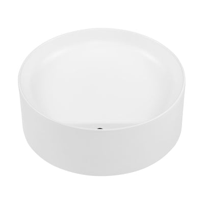 Beau 16.5" Round Vessel Bathroom Sink in Matte White