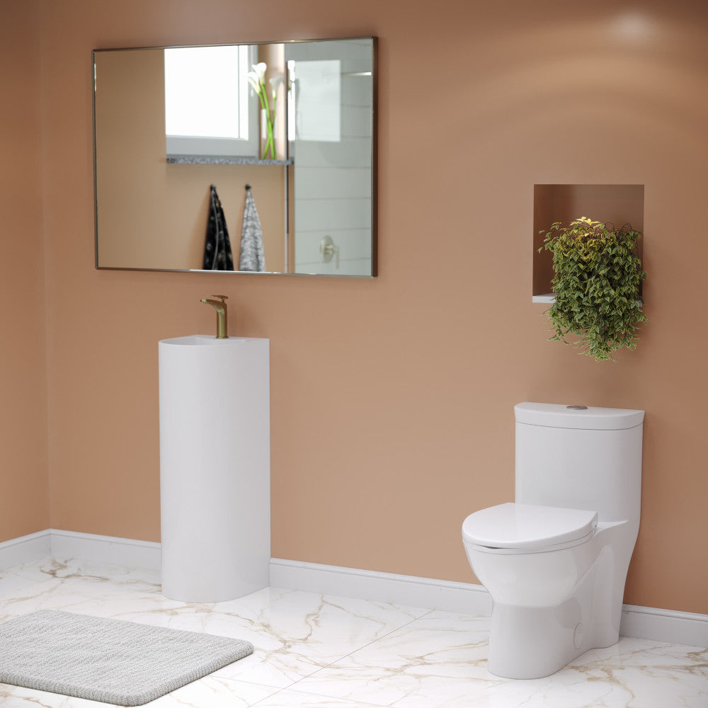 Sublime One Piece Elongated Toilet with Touchless Retrofit Dual Flush 1.1/1.6 gpf