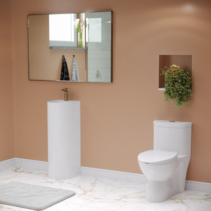 Sublime One Piece Elongated Toilet with Touchless Retrofit Dual Flush 1.1/1.6 gpf