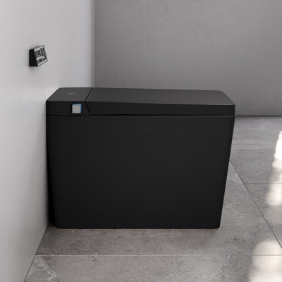 Concorde One Piece Smart Toilet 1.28 GPF in Matte Black with Heated Bidet, Air Drying, Night Light, Foot Sensor