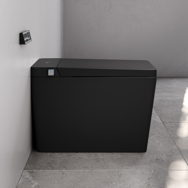 Concorde One Piece Smart Toilet 1.28 GPF in Matte Black with Heated Bidet, Air Drying, Night Light, Foot Sensor