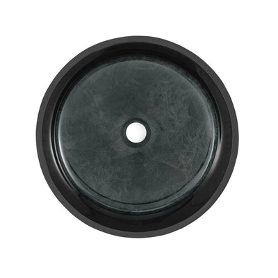 Avallon 16.5 " Round Glass Vessel Sink, Black