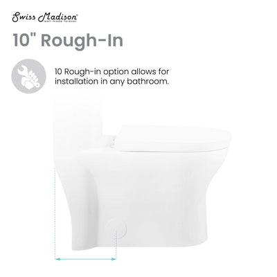 Monaco One-Piece Elongated Toilet Dual Flush 1.1/1.6 gpf with 10" Rough in