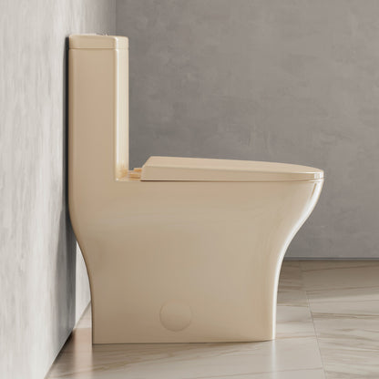 Sublime II One-Piece 10" Rough-in 1.1/1.6 GPF Dual Top Flush Round Toilet in Glossy Bisque