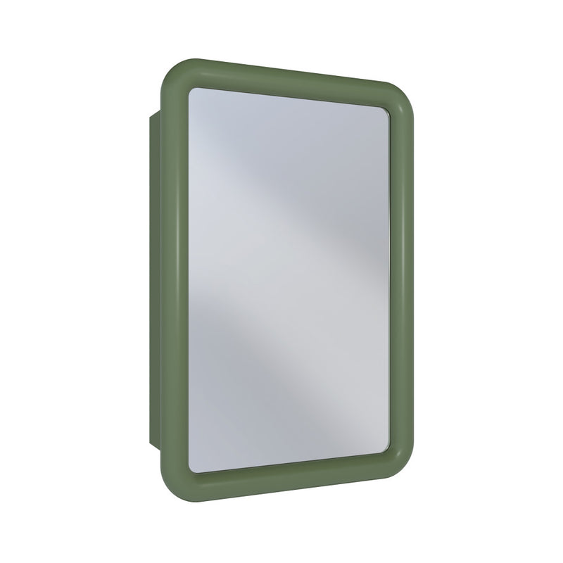 Plaisir 18 x 27 Recessed/Wall Mount Medicine Cabinet with Mirror in Green