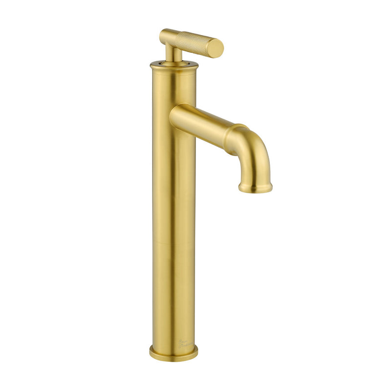 Avallon Single Hole, Single-Handle Sleek, High Arc Bathroom Faucet in Brushed Gold