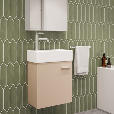 Colmer 18" Wall-Mounted Bathroom Vanity in Sandstone