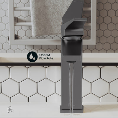 Voltaire Single Hole, Single-Handle, Bathroom Faucet in Gunmetal Grey