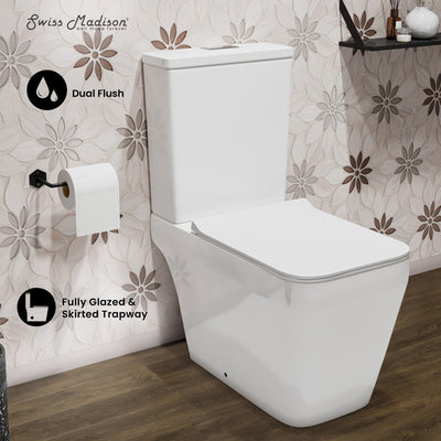 Rivoli Two-Piece Square Toilet Dual-Flush 1.1/1.6 gpf