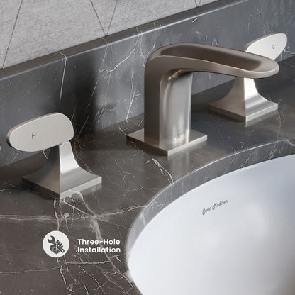 Chateau 8 in. Widespread, 2-Handle, Bathroom Faucet in Brushed Nickel