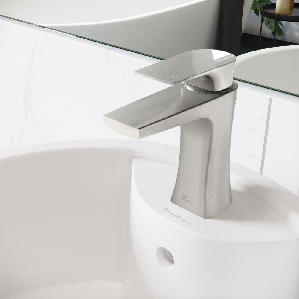 Monaco Single Hole, Single-Handle, Bathroom Faucet in Brushed Nickel