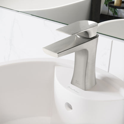 Monaco Single Hole, Single-Handle, Bathroom Faucet in Brushed Nickel