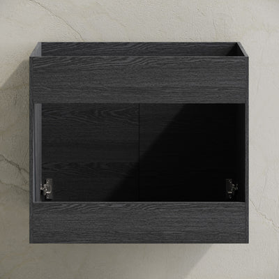 St. Tropez 24" Wall-Mounted Bathroom Vanity Cabinet without Top in Black Oak