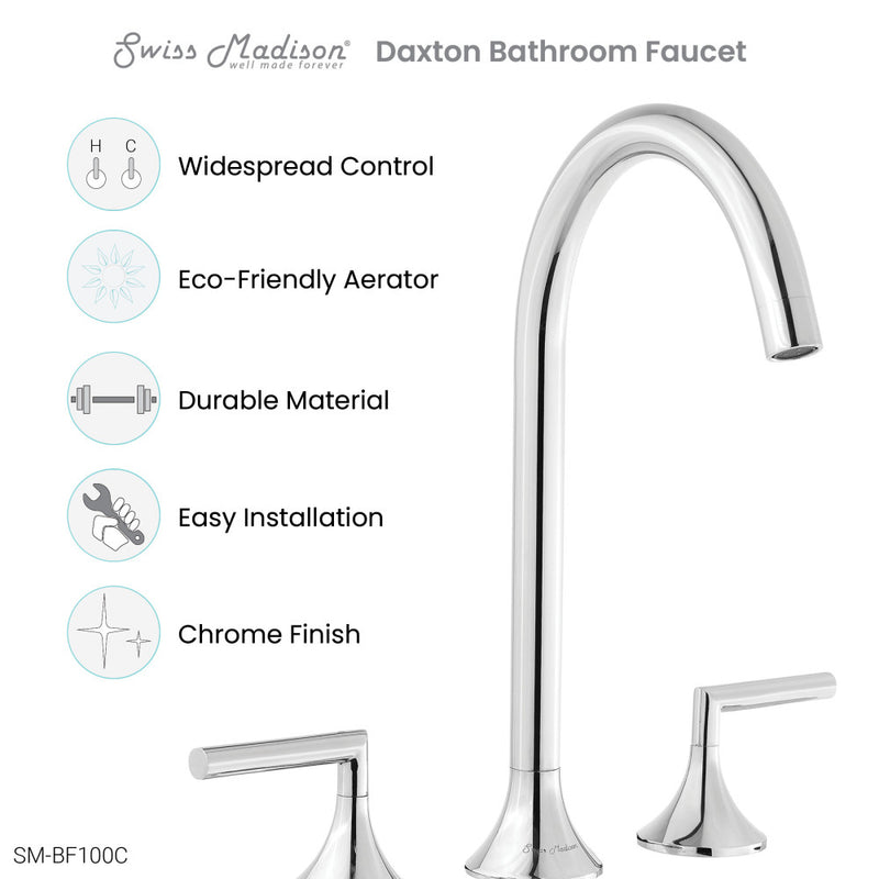 Daxton 8 in. Widespread Bathroom Faucet in Chrome