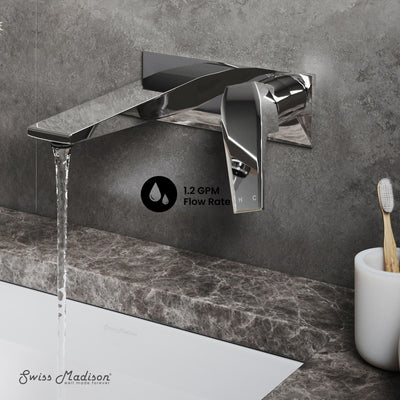 Voltaire Single-Handle, Wall-Mount, Bathroom Faucet in Chrome