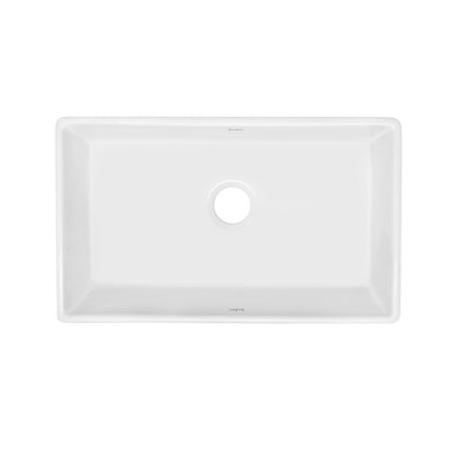 Lyon 30 x 18 Fireclay, Single Basin, Farmhouse Kitchen Sink in White