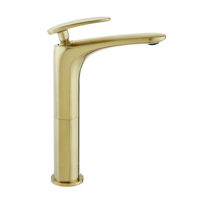 Sublime Single Hole, Single-Handle, High Arc Bathroom Faucet in Brushed Gold