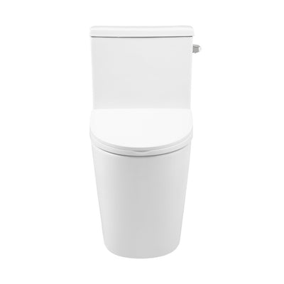 Dreux One-Piece 12" Rough-in 1.28 GPF Right Flush Elongated Toilet in Glossy White