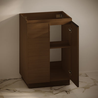 St. Tropez 24" Freestanding Bathroom Vanity Cabinet without Top in Brown Oak