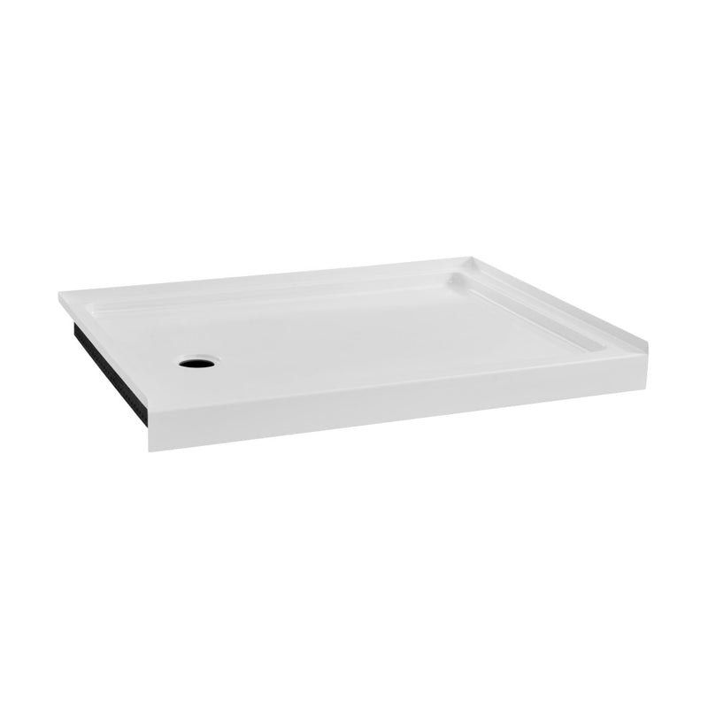 Carre 48" x 36" Acrylic White, Single-Threshold, Left Drain, Shower Base