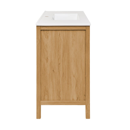 Chateau 36" Freestanding Bathroom Vanity in Golden Oak with Sink Top