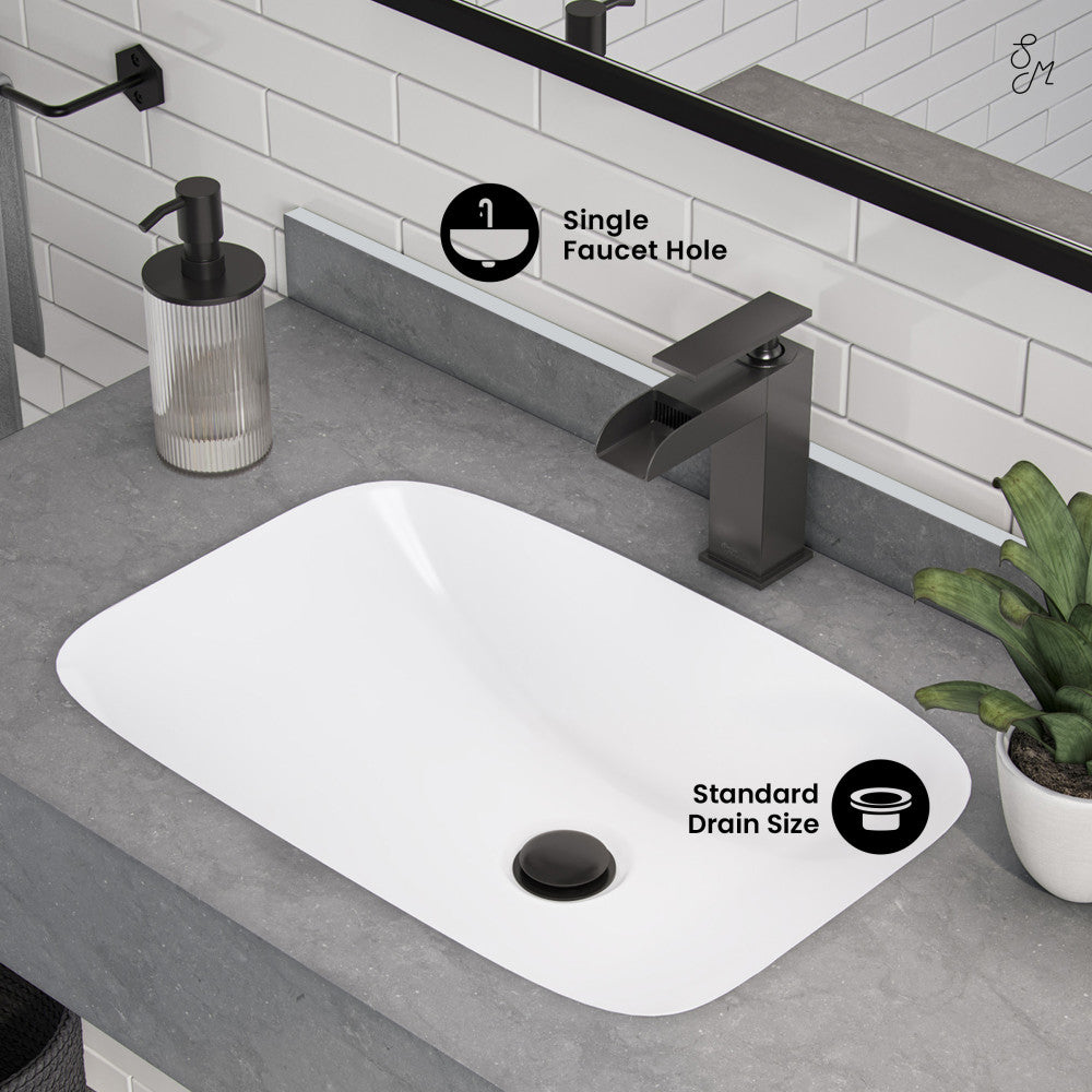 Avancer 36'' Wall Mount Sink In Charcoal Gray