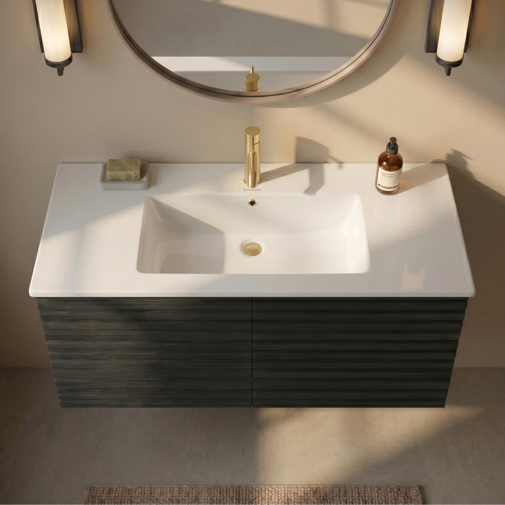 Voltaire 37 Vanity Top Sink with Single Faucet Hole