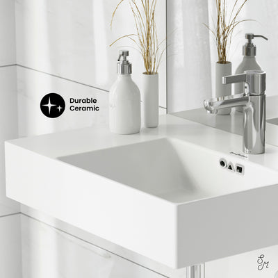 St. Tropez 24 x 18 Ceramic Wall Hung Sink with Right Side Faucet Mount