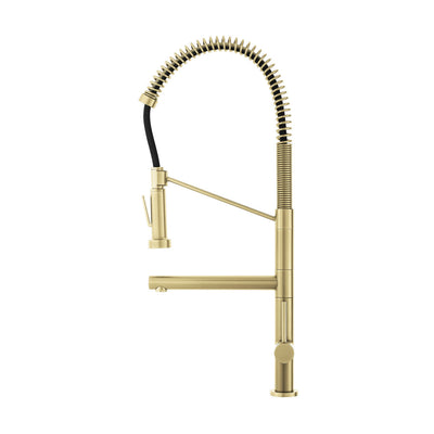 Nouvet Single Handle, Pull-Down Kitchen Faucet with Pot Filler in Brushed Gold