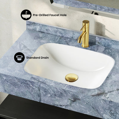 Avancer 36" Wall-Mounted Bathroom Vanity in Black Oak with Blue Celeste Sink Top