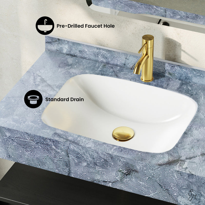 Avancer 36" Wall-Mounted Bathroom Vanity in Black Oak with Blue Celeste Sink Top