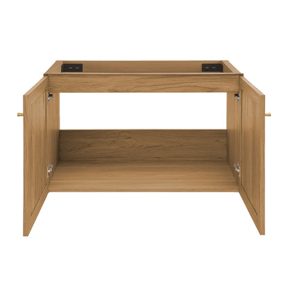 Classe 36" Wall-Mounted Bathroom Vanity in Oak-Cabinet Only