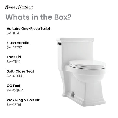 Voltaire One-Piece Elongated Toilet Side Flush 1.28 gpf